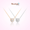 MONTBELLA Fashion Collection 18K Gold Diamond Necklace with White Gold Rose Gold Inlay