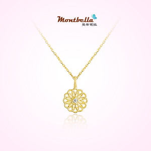 diamond flower pendant necklace