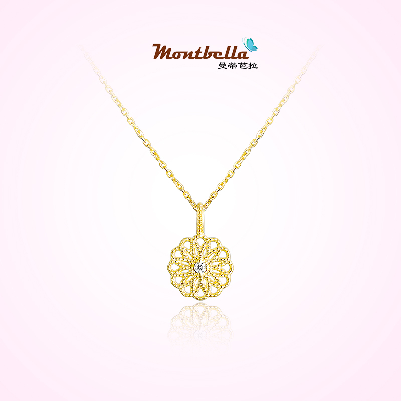diamond flower pendant necklace