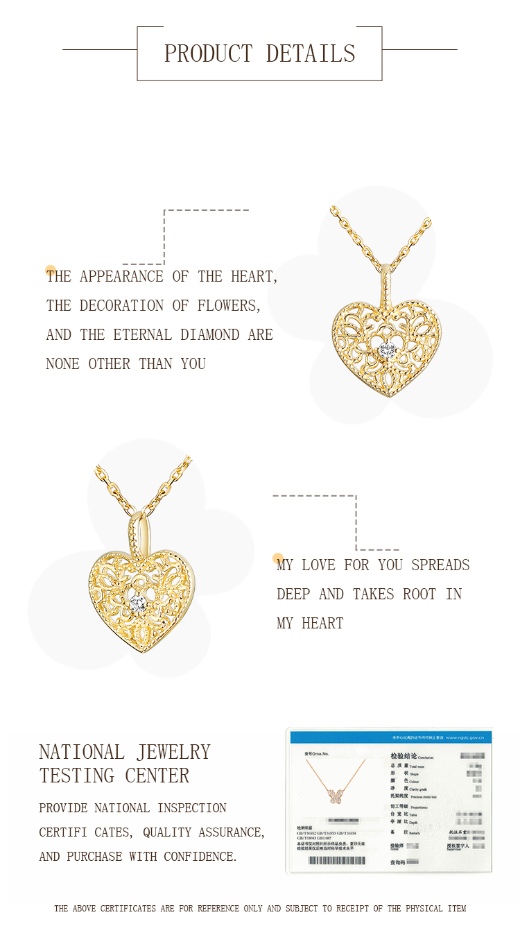 Heart Shaped Diamond Necklace