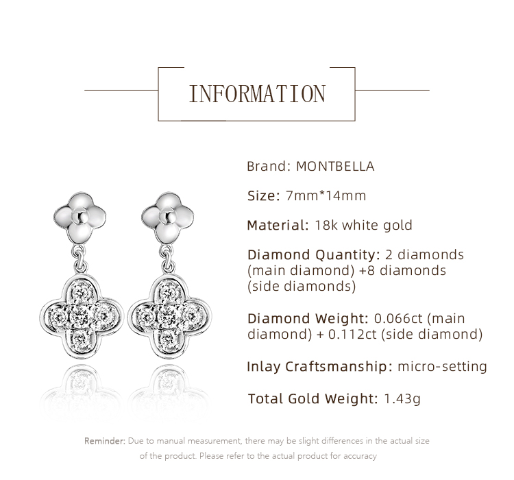 diamond earrings flower