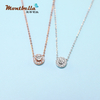 MONTBELLA Fashion Collection 18K Gold Diamond Necklace White Gold Rose Gold Inlaid Women's Necklace