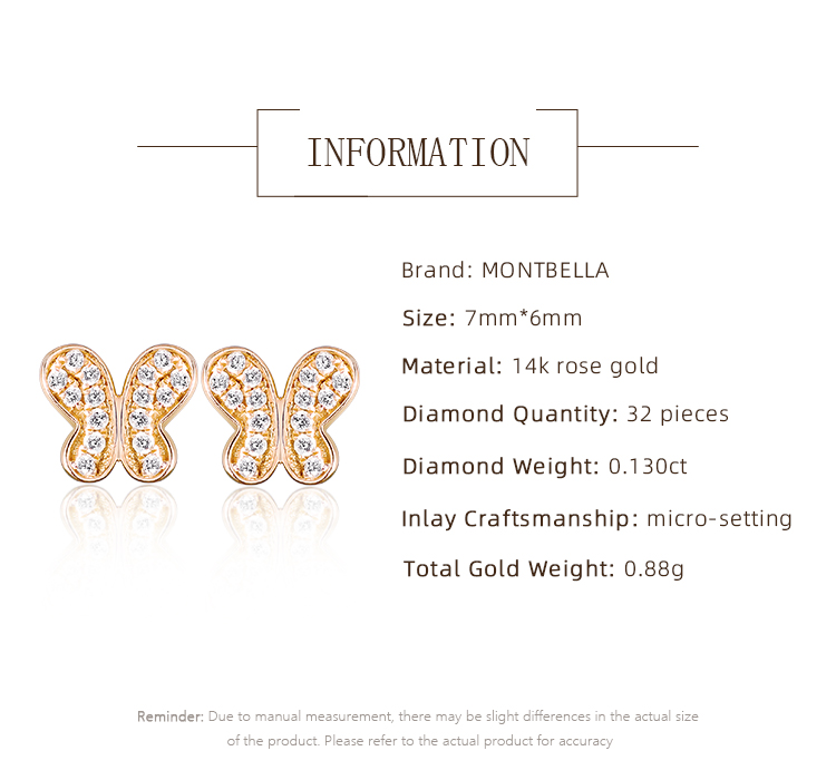 diamond butterfly earrings