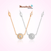 MONTBELLA Fashion Collection 18K Gold Diamond Necklace White Gold Rose Gold Inlaid Women's Necklace