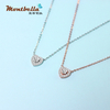 MONTBELLA Fashion Collection 18K Gold Diamond Necklace with White Gold Rose Gold Inlay