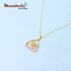 simple gold and diamond necklace