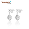 white gold and diamond earrings