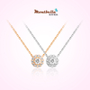 MONTBELLA Fashion Collection 18K Gold Diamond Necklace White Gold Rose Gold Inlaid Women's Necklace