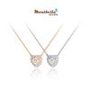 MONTBELLA Fashion Collection 18K Gold Diamond Necklace with White Gold Rose Gold Inlay